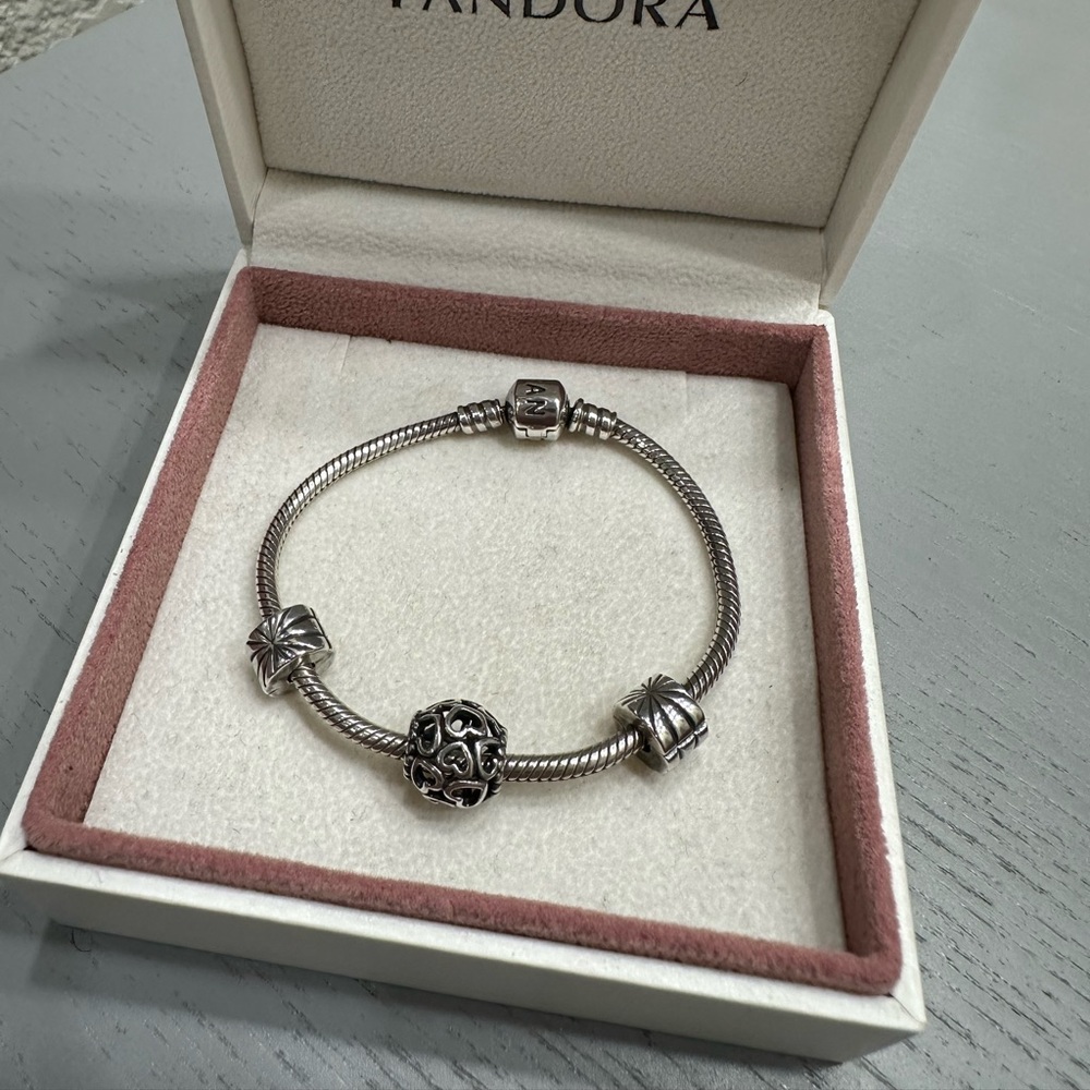 Pandora Silver Bracelet with Charm